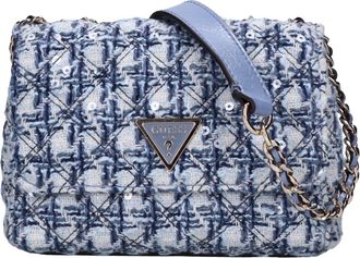 Guess Tassen, Dames, Blauw, ONE Size, Leer, Giully Crossbody Tas