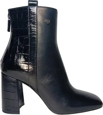 Pollini stivali e stivaletti Nappa - Dames - Laarzen met Hak - Zwart - 37 EU - Leer - Schoenen