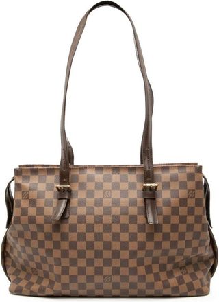 Louis Vuitton Pre-owned Tote Bags, female, Brown, Size: ONE SIZE Pre-owned Checkered Tote Bag