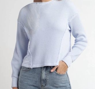 Red Haute Boxy Top In Light Blue
