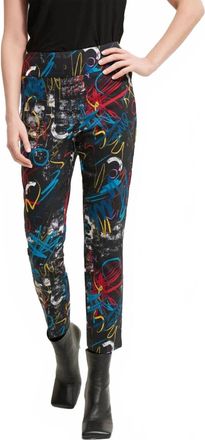 Joseph Ribkoff Lydia Crop Pant In Black/multi