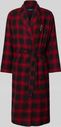 Ralph Lauren Bademantel mit Taillengürtel in Rot, Größe L/XL