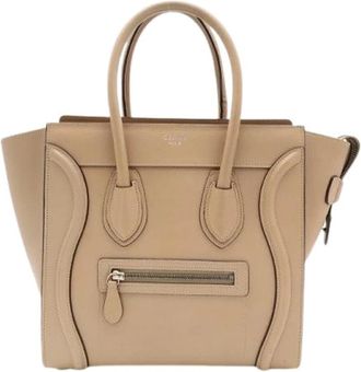 Celine Pre-owned Vintage Tote Bag - Dames - Vintage Shopper - Beige - ONE Size - Leer - Vintage