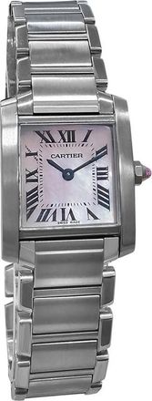 Cartier Pre-owned Cartier Tank Francaise Pink Mother of Pearl Dial Ladies Watch W51028Q3