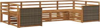vidaXL Conjunto De Sof&aacute;s De Exterior 6 Uds. Natural Vidaxl