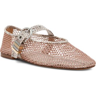 Steve Madden Lucia Mary Jane Flat in Blush Multi at Nordstrom, Size 7.5