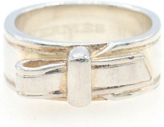 Herm&egrave;s Sterling Silver 925 Band Ring (Pre-Owned)