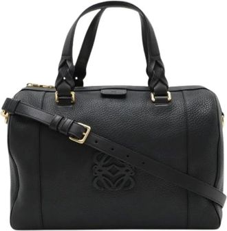 Loewe Pre-owned Handbags, female, Black, Size: ONE SIZE Pre-owned Leather Handbag