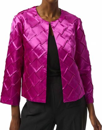 Joseph Ribkoff Textured Satin Jacket In Cosmos