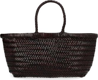 Dragon Diffusion Triple Jump Woven Leather Basket Bag