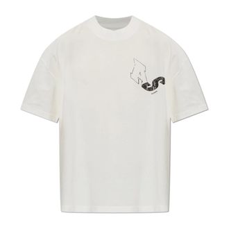 AllSaints Tops, Heren, Wit, L, Katoen, Upstaged T-Shirt