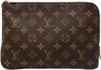 Louis Vuitton Pre-owned Etui Voyag - Dames - Vintage Clutch - Bruin - ONE Size - Vintage
