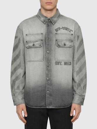Off-white Camicia Off-White in denim di cotone con stampa logo