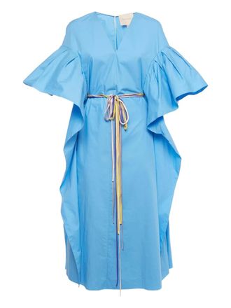Roksanda Ilincic poplin ruffled dress - Blue