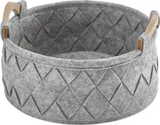 Aquanova Design Aufbewahrungskorb Amy ø 33 x 12 cm - Dunkelgrau