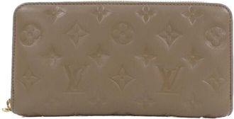 Louis Vuitton Taupe Leather Long Wallet (Bi-Fold) (Pre-Owned)