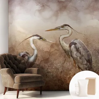 Tulup Carta Da Parati Non Tessuto - Con Colla Inclusa Per Camera Da Letto - Facile Da Applica - Motivo Decorativo Uccelli Eleganti 250x250 Cm