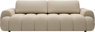 VENTE-UNIQUE.COM Sof&aacute; cama poli&eacute;ster 4 plazas beige 263x110cm