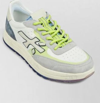 Premiata sneakers perforated toe box contrast stitching collar