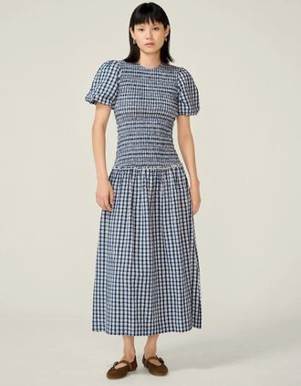Omnes Womens Aria Check Dress - Size: 22