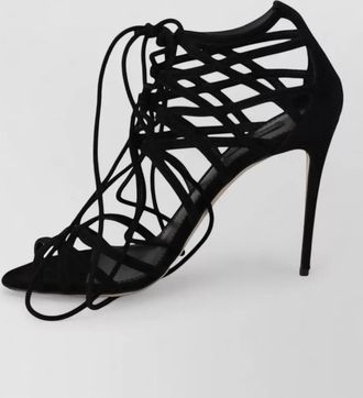 Dolce & Gabbana suede cutout lace-up sandals