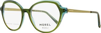 MOREL Womens Koali Malba 2 Eyeglasses 20173K VB12 Green/Gold 53mm