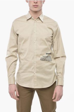 Dsquared2 Poplin Shirt PHILOSOPHY With Print size 48