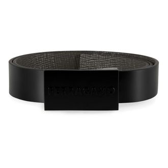 Ferragamo Belts, male, Black, Size: 110 CM Reversible Leather Belt