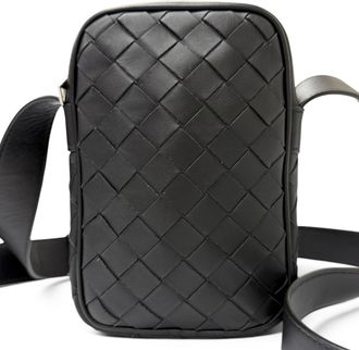 Bottega Veneta Black Leather Pouch Shoulder Bag (Pre-Owned)