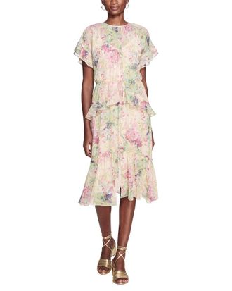 Marchesa Lita Printed Midi Dress