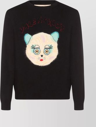 Valentino ribbed crewneck sweater graphic design