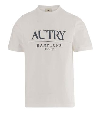 Autry Beige Cotton Logo T-Shirt
