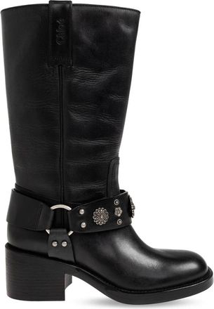 Chlo&eacute; Dakota Leren Cowboylaarzen - Dames - Cowboylaarzen - Zwart - 36 EU - Leer - Schoenen