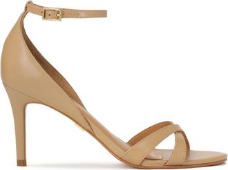 Kazar Beige Sandalen met Ingebouwde Hak Amore - Dames - Sandalen met hakken - Beige - 41 EU - Leer - Schoenen