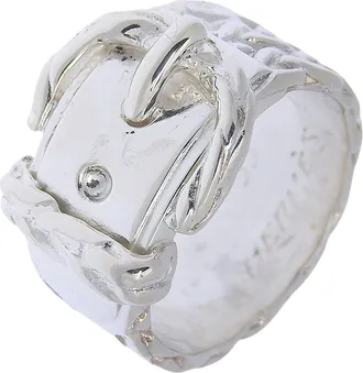 Herm&egrave;s Silver 925 Band Ring (Pre-Owned)