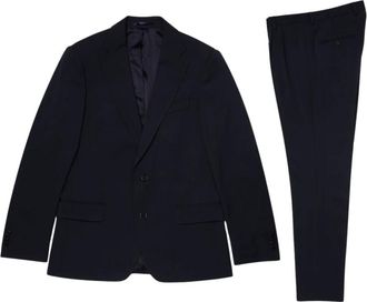 Brooks Brothers Wollenblend pak - Heren - Business pakken - Blauw - 4XL - Wol - Kostuums