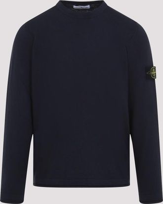 Stone Island Navy Blue Crew Neck Pullover