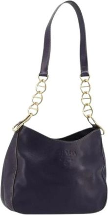 Prada Pre-owned Vintage Schoudertas - Dames - Vintage Schoudertas - Paars - ONE Size - Leer - Vintage
