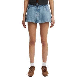 Cotton On Womens Bubble Denim Skirt in Sports Blue at Nordstrom, Size 10