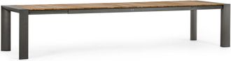 BIZZOTTO Ausziehbarer Xxl Premium Gartentisch Cameron 253-384 x 110 cm - Anthrazit/Teak