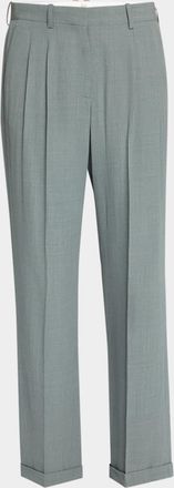 The Row Everhart Pleated Straight-Leg Pants