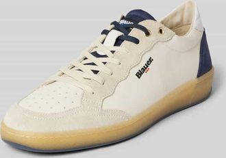 Blauer Sneaker mit Label-Print Modell MURRAY01 in Weiss, Größe 41