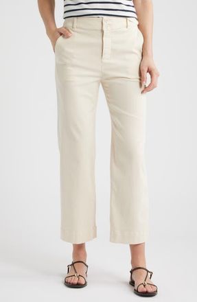 Bella Dahl Saige Wide Leg Crop Pants in Lime Stone at Nordstrom, Size 32