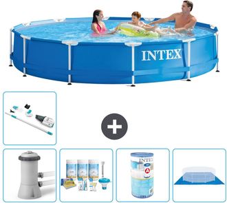 Intex Piscina Con Estructura Redonda - 366x76 Cm - 8-piezas S31776