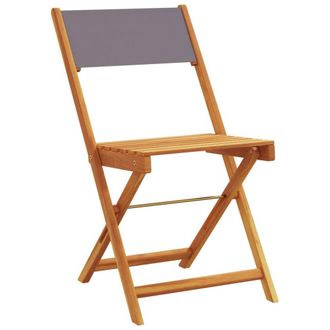 Berkfield Home Beautiful 3 Piece Bistro Set Anthracite Fabric & Solid Wood in Tan