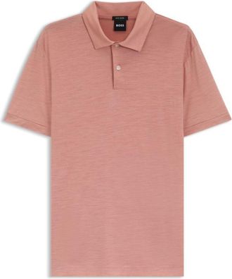 BOSS Wool-blend polo shirt in a regular fit