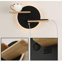 OEM Aplique De Pared Led Para Interiores Con Puerto Usb, L&aacute;mpara De Pared Moderna Con Interruptor, L&aacute;mpara De Lectura, L&aacute;mpara De Mesilla De Noche, Luz No