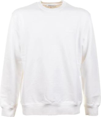Givenchy Hoodies & sweatvesten, Heren, Wit, M, Katoen, Logo Detail Crewneck Sweatshirt