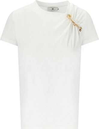 Elisabetta Franchi T-SHIRT CON SPILLA GESSO ELISABETTA FRANCHI