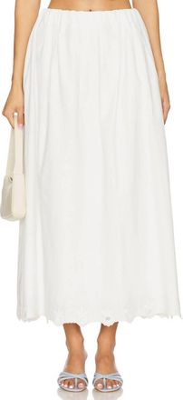 Poss&eacute; Antoinette Midi Skirt In Vintage White